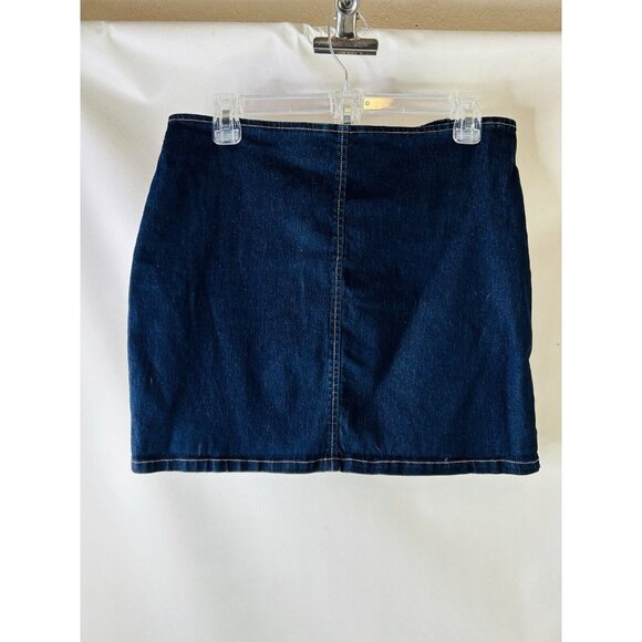 Vintage Y2K L.E.I Lace Up Mini Denim Jean Skirt Hip Hop - Picture 4 of 7